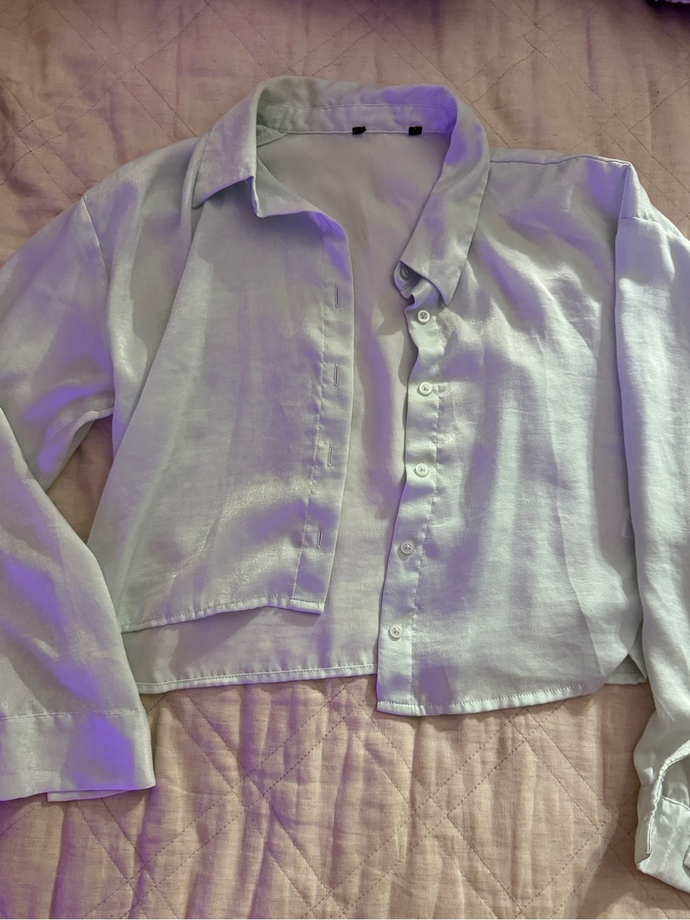 Lightweight light green Button-Front Women’s Shirt